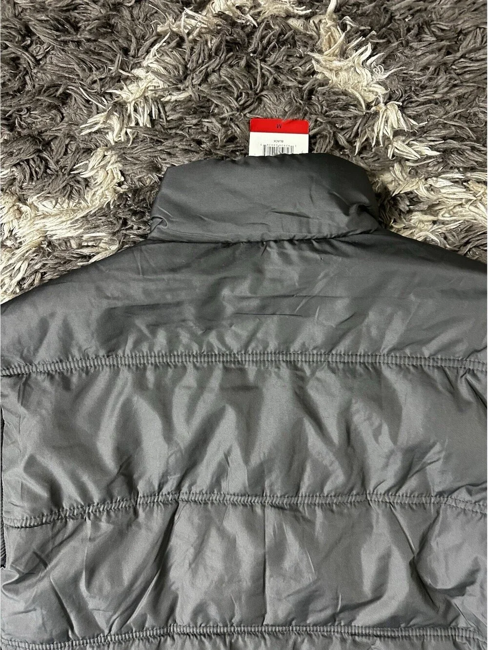 NWT Weatherproof vintage Puffer Jacket Mens Medium Black Sherpa Fleece Lined